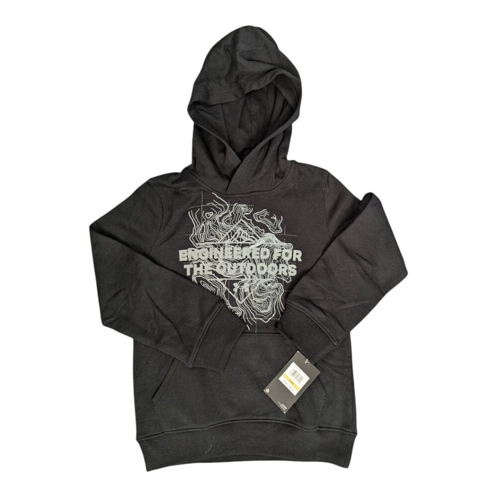 UNDER ARMOUR Boy's Fleece Hoodie ~ Black ~ Small 8